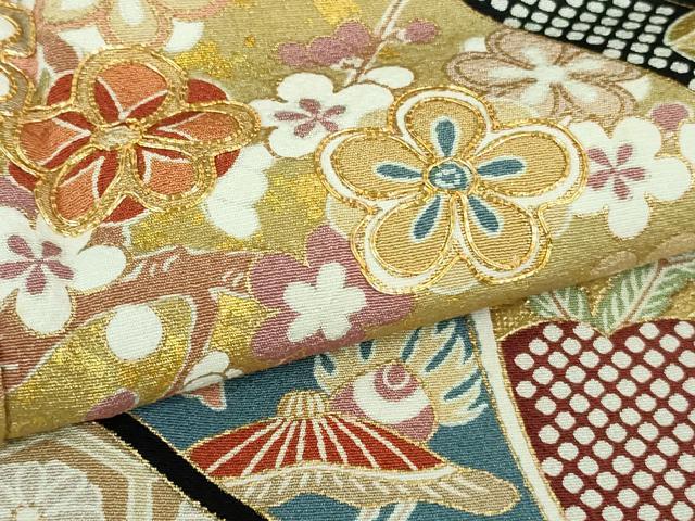 平和屋着物●極上 創業460年・千總 黒留袖 駒刺繍 宝尽くし 立波文 金彩 三越扱い 逸品 DZAB1176kh5