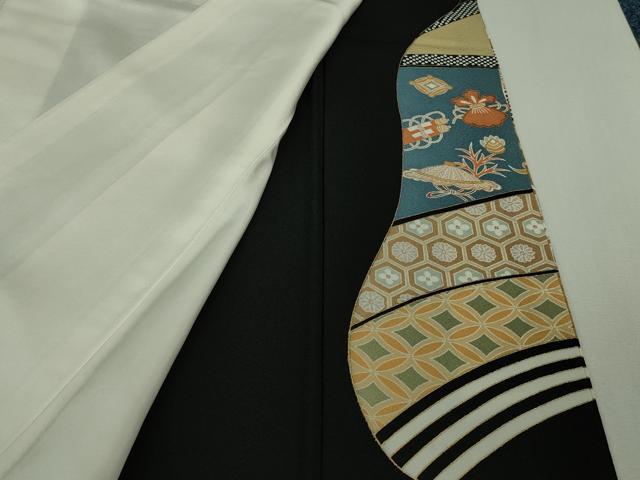 平和屋着物●極上 創業460年・千總 黒留袖 駒刺繍 宝尽くし 立波文 金彩 三越扱い 逸品 DZAB1176kh5
