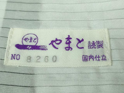 平和屋本店＊極上 夏物 本場大島紬 夏大島 7マルキ 芭蕉の葉 黒地 やまと誂製 逸品 未使用 DZAB1182kh5