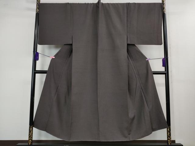 平和屋本店■極上　男性　Maru　Factory　丸山正　銀座もとじ　紬　キングサイズ　紅消鼠色地　逸品　DZAB1193kh5