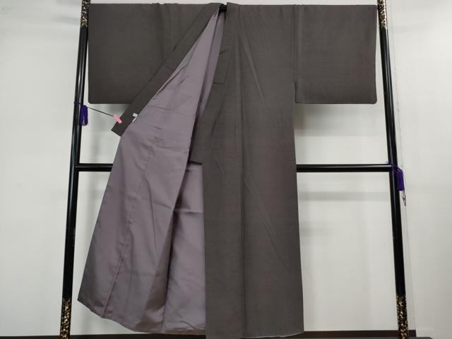 平和屋本店■極上　男性　Maru　Factory　丸山正　銀座もとじ　紬　キングサイズ　紅消鼠色地　逸品　DZAB1193kh5