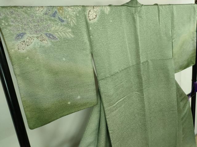 平和屋本店■最高級　初代　久保田一竹　幻の辻が花　訪問着　想花　暈し染め　金通し地　共箱・たとう紙付き　逸品　DZAB1200kh5