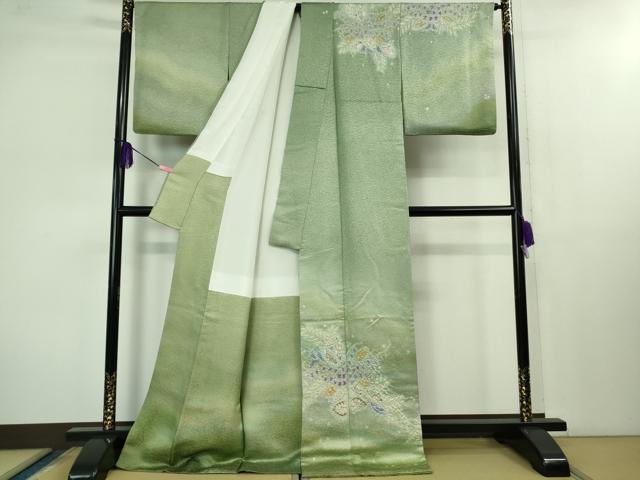 平和屋本店■最高級　初代　久保田一竹　幻の辻が花　訪問着　想花　暈し染め　金通し地　共箱・たとう紙付き　逸品　DZAB1200kh5