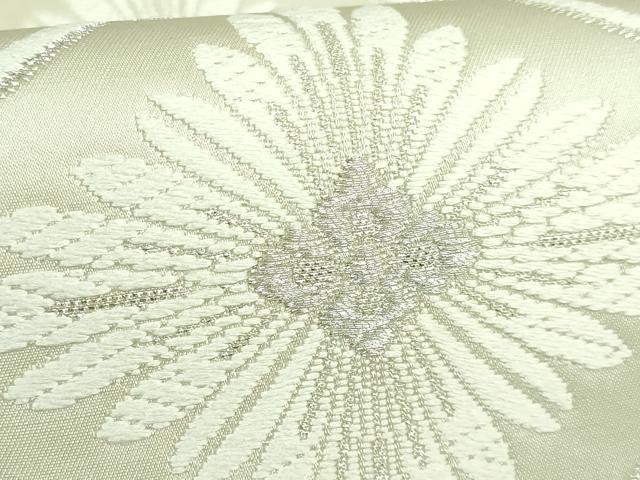 平和屋着物●極上 六通柄袋帯 唐織 花菱文 銀糸 逸品 DZAB1203kh5
