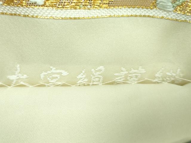 平和屋着物●極上 六通柄袋帯 唐織 御物稲穂文 大宮絹謹製 金糸 逸品 DZAB1208kh5