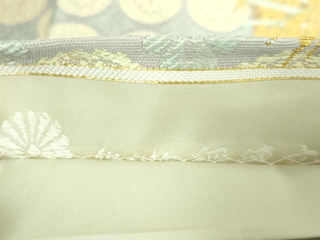 平和屋着物●極上 六通柄袋帯 唐織 御物稲穂文 大宮絹謹製 金糸 逸品 DZAB1208kh5