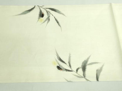 平和屋着物＊極上 夏物 九寸開き名古屋帯 手描き 蛍 金銀彩 逸品 未使用 DZAB1223kh5