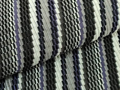 平和屋着物●極上 本場筑前博多織 八寸名古屋帯 斜線文 黒地 逸品 DZAB1236kh5