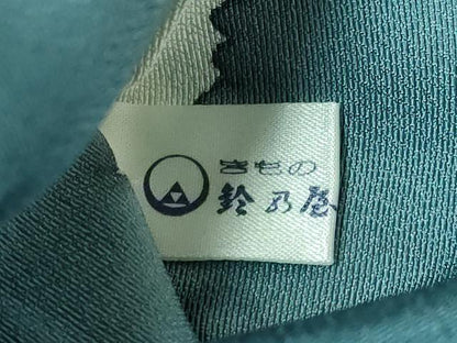 平和屋着物●極上 九寸名古屋帯 富士山 スカイツリー 希少柄 高麗納戸色地 鈴乃屋扱い 逸品 DZAB1245kh5