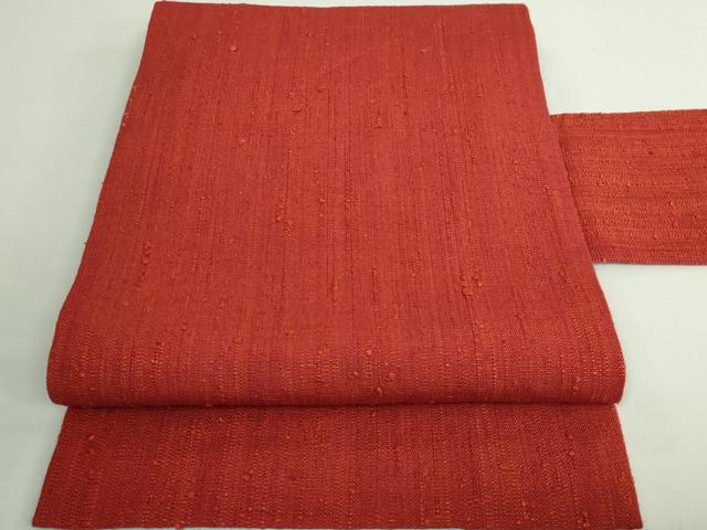 平和屋着物●極上 浦野理一 経節紬 九寸名古屋帯 栗梅色地 逸品 DZAB1269kh5