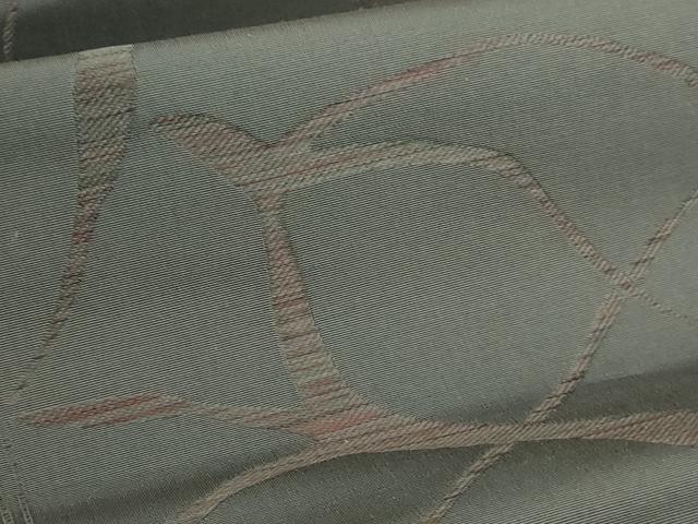 平和屋本店●極上 本場筑前博多織 草木染 手織工房 染匠：小森久 八寸名古屋帯 鹿 本草木染 証紙・共箱付き 逸品 DZAB1289kh5