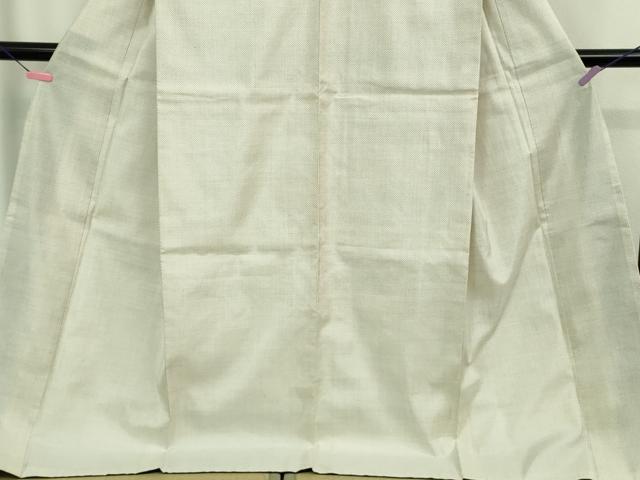 平和屋本店■極上　本場大島紬　白大島　ロング丈　一元絣　逸品　未使用　DZAB1303kh5