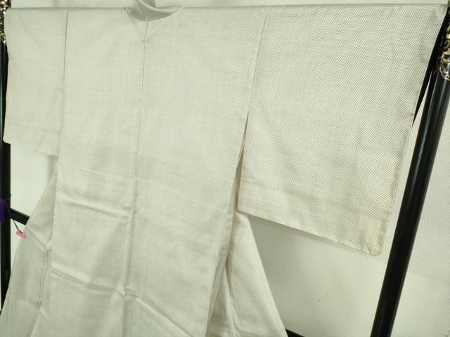 平和屋本店■極上　本場大島紬　白大島　ロング丈　一元絣　逸品　未使用　DZAB1303kh5