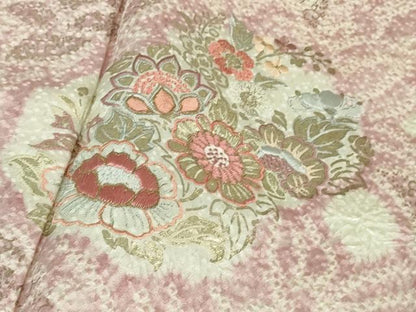 平和屋本店●極上 創業460年・千總 訪問着 刺繍 絞り 草花文 金彩 高島屋扱い 逸品 DZAB1307kh5