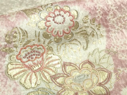平和屋本店●極上 創業460年・千總 訪問着 刺繍 絞り 草花文 金彩 高島屋扱い 逸品 DZAB1307kh5