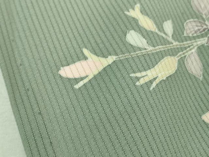 平和屋着物＊極上 夏物 訪問着 友禅 作家物 童子 草花文 暈し染め 薄青色地 逸品 DZAB1310kh5
