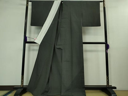 平和屋本店▽極上 本塩沢 やまだ織 訪問着 単衣 雪の中のきれ 片桐八重子作 110亀甲 黒地 証紙付き 逸品 DZAB1314kh5