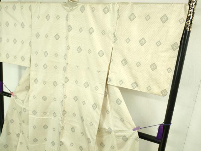 平和屋本店■極上　本場大島紬　白大島　9マルキ　菱文　逸品　DZAB1323kh5