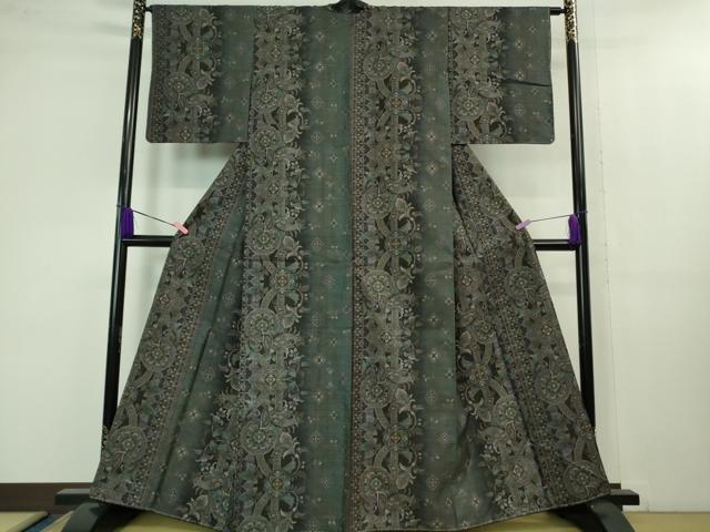 平和屋着物●極上 本場大島紬 9マルキ 洋花文 逸品 未使用 DZAB1345kh5