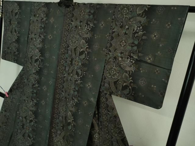 平和屋着物●極上 本場大島紬 9マルキ 洋花文 逸品 未使用 DZAB1345kh5