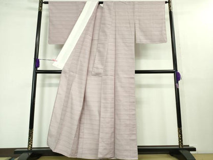 平和屋着物＊極上 夏物 銀座きしや 色無地 絽紬 変わり絽 薄葡萄色 逸品 未使用 DZAB1365kh5