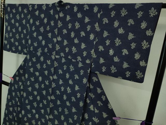 平和屋本店■極上　浦野理一　型染　小紋　草花文　逸品　DZAB1378kh5