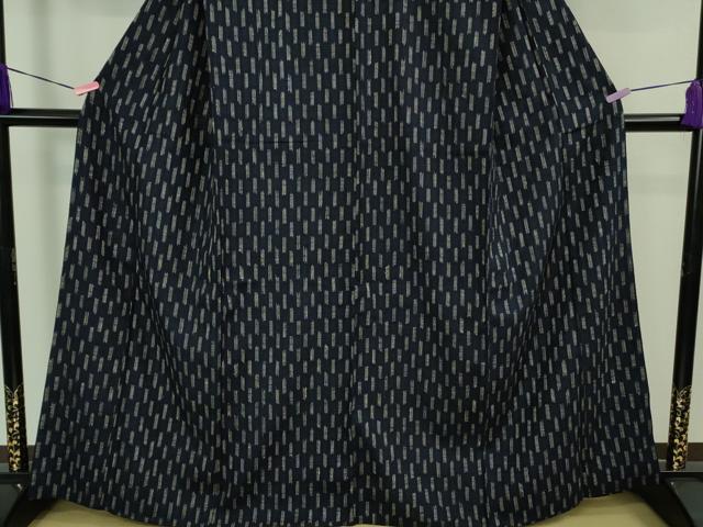 平和屋本店■極上　浦野理一　経節紬　背抜き仕立て　市松文様　逸品　DZAB1382kh5