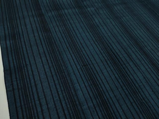 平和屋本店▽極上　浦野理一　経節紬　単衣　間道　逸品　DZAB1383kh5
