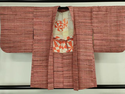 平和屋着物＃極上 浦野理一 経節紬 羽織 羽織紐付き 逸品 DZAB1387kh5