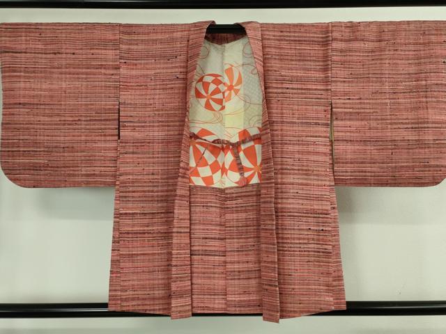 平和屋着物＃極上 浦野理一 経節紬 羽織 羽織紐付き 逸品 DZAB1387kh5