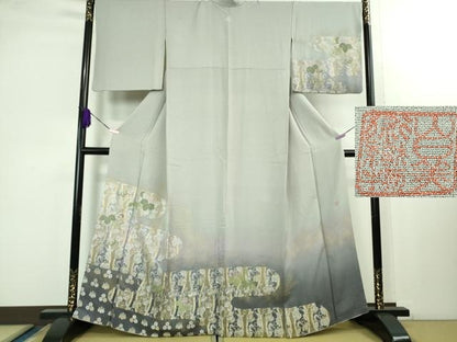 平和屋本店■極上　山口美術織物 皇室 伊勢神宮御用 西陣織 訪問着 御衣 錦繍 高台寺夢小袖 立涌桐文様 金銀糸 冊子付き 逸品　DZAB1396kh5