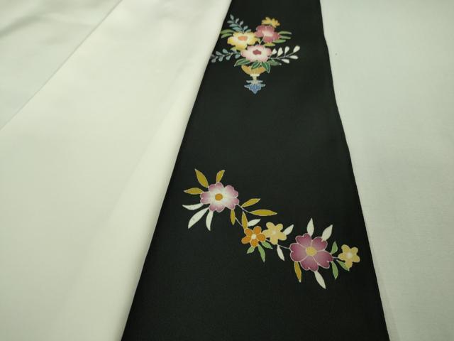 平和屋本店■極上　創業130年　江戸染繍友禅　大彦　黒留袖　刺繍　花鳥文　金銀糸　大丸扱い　逸品　DZAB1399kh5