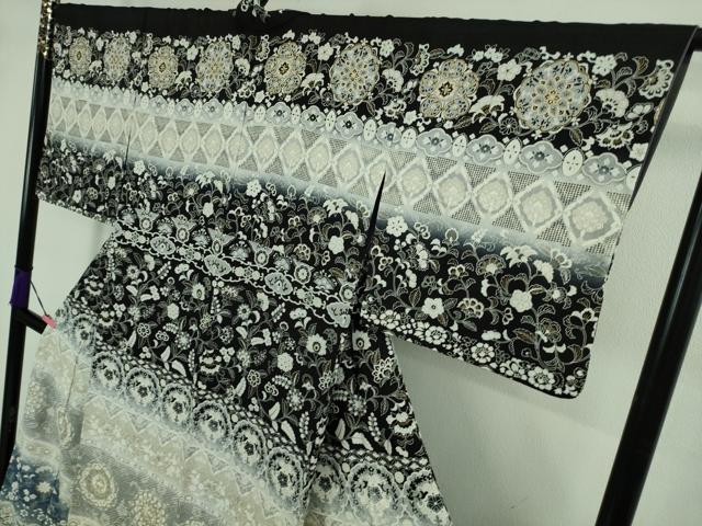 平和屋本店■極上　中国三大刺繍　スワトウ刺繍　汕頭刺繍　訪問着　正倉院更紗花文　暈し染め　金糸　まるやま扱い　逸品　DZAB1403kh5