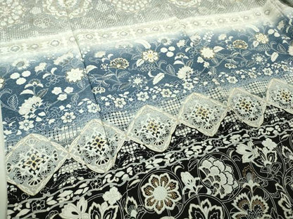 平和屋本店■極上　中国三大刺繍　スワトウ刺繍　汕頭刺繍　訪問着　正倉院更紗花文　暈し染め　金糸　まるやま扱い　逸品　DZAB1403kh5
