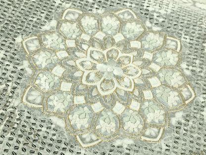 平和屋本店■極上　中国三大刺繍　スワトウ刺繍　汕頭刺繍　訪問着　正倉院更紗花文　暈し染め　金糸　まるやま扱い　逸品　DZAB1403kh5