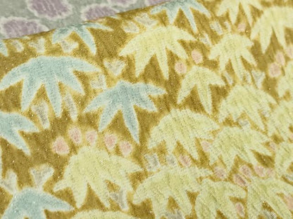 平和屋本店■極上　中国三大刺繍　相良刺繍　訪問着　襲絞り　笹花文　暈し染め　銀通し地　逸品　DZAB1409kh5
