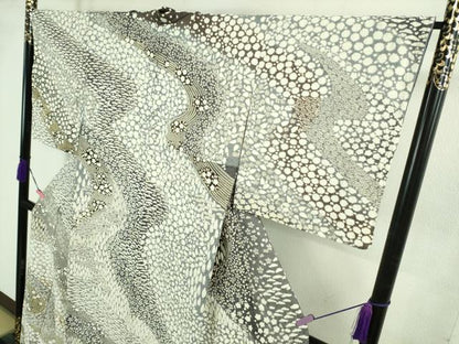 平和屋本店■極上　中国三大刺繍　相良刺繍　訪問着　襲絞り　暈し染め　金糸　銀通し地　逸品　未使用　DZAB1411kh5