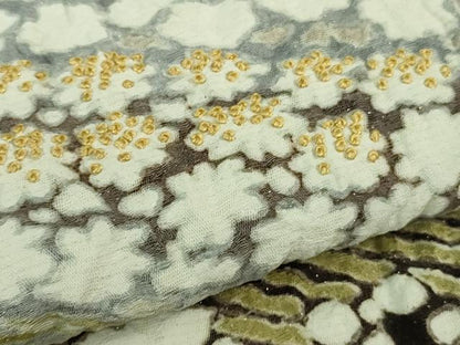 平和屋本店■極上　中国三大刺繍　相良刺繍　訪問着　襲絞り　暈し染め　金糸　銀通し地　逸品　未使用　DZAB1411kh5