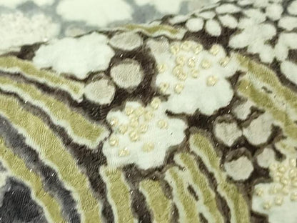 平和屋本店■極上　中国三大刺繍　相良刺繍　訪問着　襲絞り　暈し染め　金糸　銀通し地　逸品　未使用　DZAB1411kh5