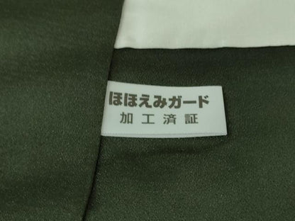 平和屋着物●極上 児島廣和 アトリエ 聖jin苑 小紋 笹竹間道 鬼しぼ縮緬 逸品 未使用 DZAB1414kh5