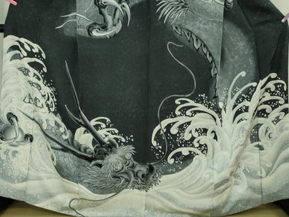 平和屋本店■極上　訪問着　手描き　龍　さが美扱い　逸品　DZAB1422kh5