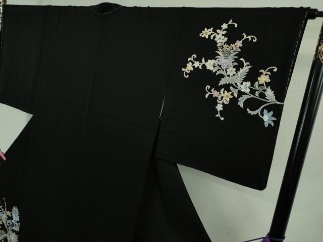 平和屋本店■極上　金彩友禅 卓越技能者・名工・和田光正 訪問着 花唐草文　黒地　金彩　金通し地　さが美扱い　逸品　未使用　DZAB1423kh5