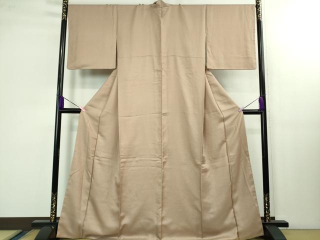 平和屋本店■極上　京都染織メーカー・貴久樹謹製　野蚕糸　ナチュラルタッサー　紬　赤白橡色　逸品　DZAB1438kh5