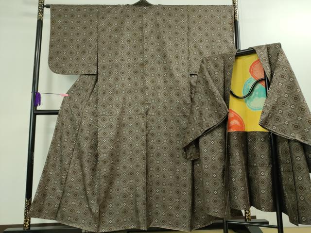 平和屋着物■希少 本場大島紬 龍郷絣 アンサンブル 羽織セット 逸品 未使用 DZAB1445kh5