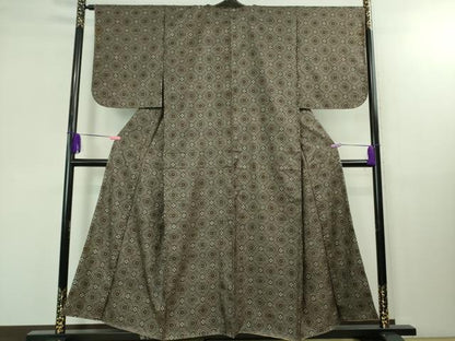 平和屋着物■希少 本場大島紬 龍郷絣 アンサンブル 羽織セット 逸品 未使用 DZAB1445kh5