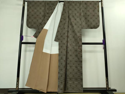 平和屋着物■希少 本場大島紬 龍郷絣 アンサンブル 羽織セット 逸品 未使用 DZAB1445kh5