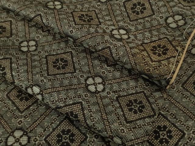 平和屋着物■希少 本場大島紬 龍郷絣 アンサンブル 羽織セット 逸品 未使用 DZAB1445kh5