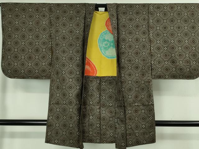 平和屋着物■希少 本場大島紬 龍郷絣 アンサンブル 羽織セット 逸品 未使用 DZAB1445kh5