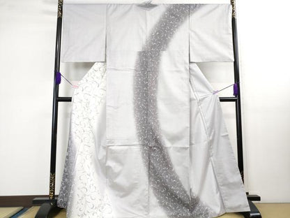 平和屋着物●極上 本場染大島紬 訪問着 花唐草文 逸品 DZAB1448kh5
