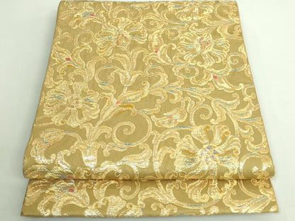 平和屋本店■最高級　龍村平蔵製　太鼓柄　本袋帯　国宝花篭文　金糸　逸品　DZAB1457kh5